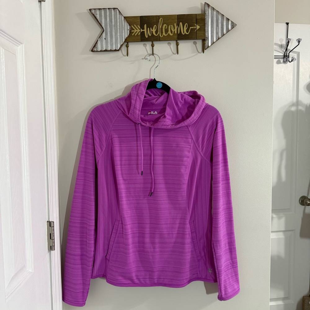 Fila Women's Vibrant Pink Athletic Hoodie